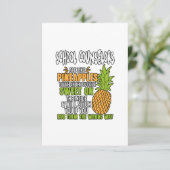 Schooladviseurs zijn als ananassen. bedankkaart (Staand voorkant)