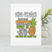 Schooladviseurs zijn als ananassen. feestdagenkaart (Staand voorkant)