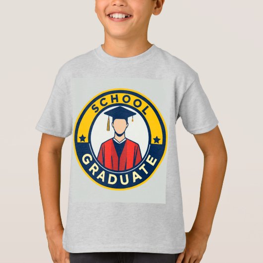 Schoolafstudeerembleem T-shirt (Voorkant)