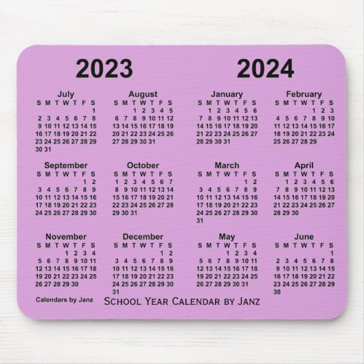 Schoolagenda 2023-2024 van Janz Plum Muismat (Voorkant)
