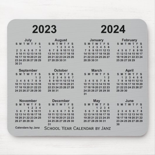 Schoolagenda 2023-2024 van Janz Silver Muismat (Voorkant)