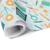 Schoolartikelen Patroon Cadeaupapier (Rol Hoek)