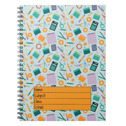 Schoolartikelen Patroon Notitieboek (Voorkant)