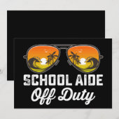 Schoolassistent buiten dienst Zonnebril Laatste da Kaart (Voorkant / Achterkant)