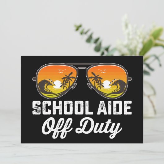 Schoolassistent buiten dienst Zonnebril Laatste sc Kaart (Staand voorkant)