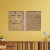 Schoolatlas met moderne geografie canvas afdruk (Insitu (Woonkamer))