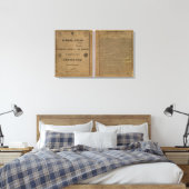 Schoolatlas met moderne geografie canvas afdruk (Insitu (Slaapkamer))