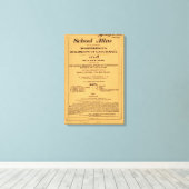 Schoolatlas, Woodbridge's geography Canvas Afdruk (Insitu (Houten vloer))