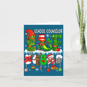 Schoolbegeleider Elf Squad Kerst Kleurrijke Elf Ho Kaart
