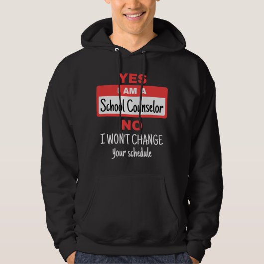 Schoolbegeleider Funny Waardering Wijziging Schema Hoodie (Voorkant)