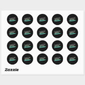 Schoolbegeleider geen begeleider ronde sticker (Vel)