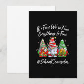 Schoolbegeleider Grappig Alles is goed Kerstmis Kaart (Voorkant / Achterkant)