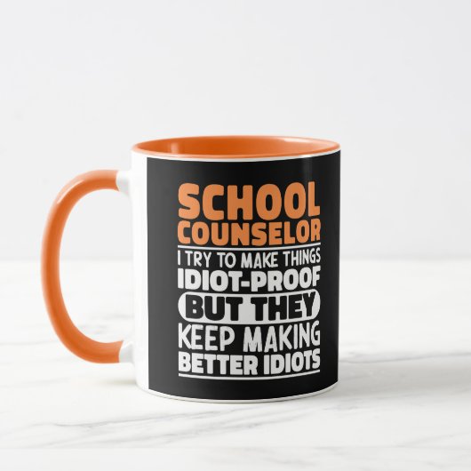 Schoolbegeleider Ik probeer het Gezegde te maken Mok (Links)