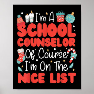 Schoolbegeleider Kerstmis, in een schoolbegeleider Poster