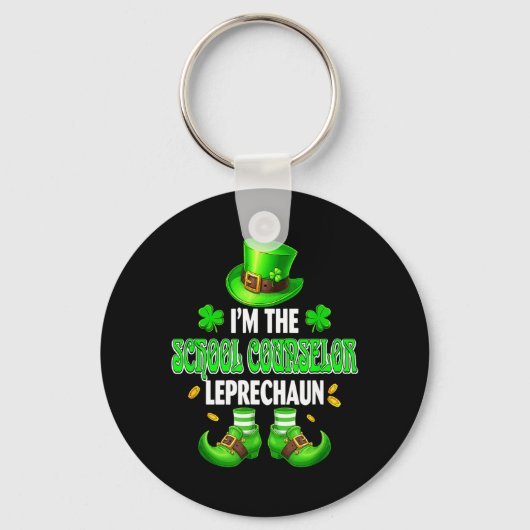 Schoolbegeleider Leprechaun St. Patricks Dag Trots Sleutelhanger (Voorkant)