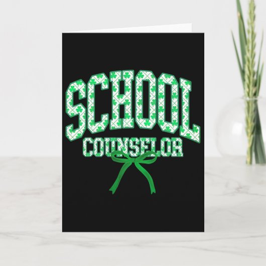 Schoolbegeleider St Patrick's Day Coquette Strik Kaart (Voorkant)