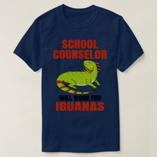 Schoolbegeleider werkt voor Iguanas T-shirt (Design voorkant)