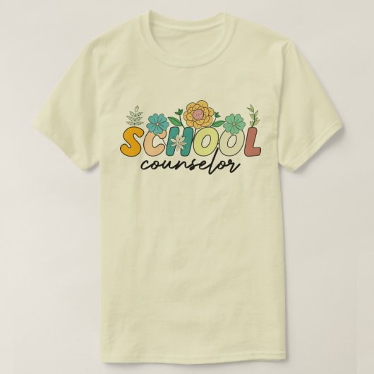 Schoolbegeleider Wildflower Leraar Schattige Moede T-shirt (Design voorkant)