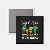 Schoolbemanning We steken samen Funny Cactus Magneet (Voorkant / Achterkant)