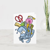 schoolbenodigdheden briefkaarten (Voorkant)