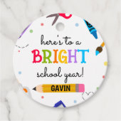 Schoolbenodigdheden Bright School het hele jaar do Bedankjes Labels (Voorkant)