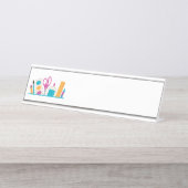 Schoolbenodigdheden Bureau Naambordje (Voorkant)