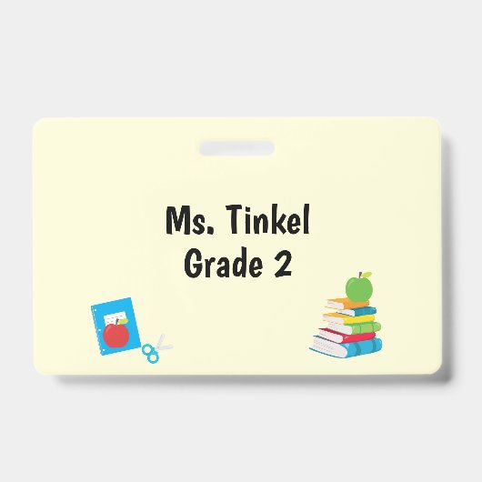 Schoolbenodigdheden Leraar Assistent Klas Afdeling Badge (Voorzijde)