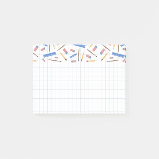 Schoolbenodigdheden patroon notities post-it® notes (Voorkant)