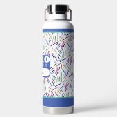 Schoolbenodigdheden patroon waterfles (Achterkant)