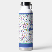 Schoolbenodigdheden patroon waterfles (Voorkant)