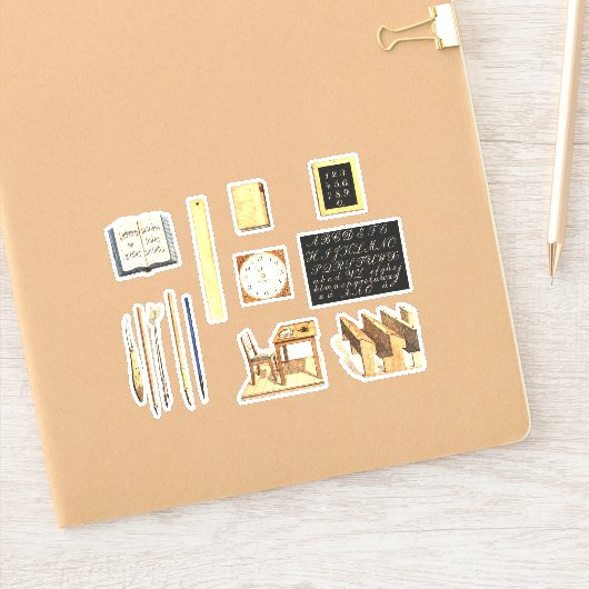  schoolbenodigdheden Set Scrapbooking Journal Sticker (Notitieboek)