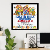 Schoolbestuur en Posters van leerkrachten (Thuiskantoor)