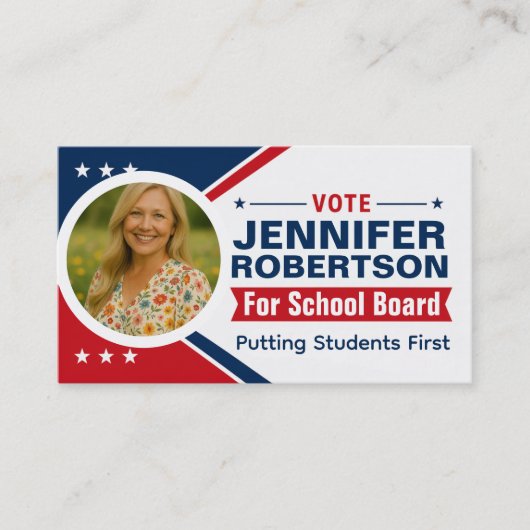 Schoolbestuurscampagne Visitekaartje (Voorkant)