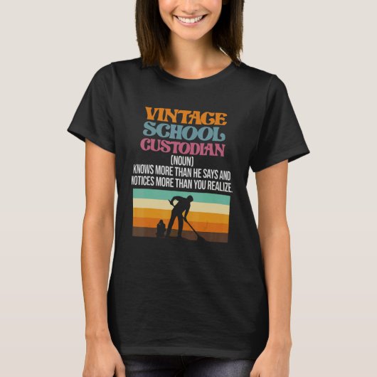  schoolbewaarder Definitie leraar apprec T-shirt (Voorkant)