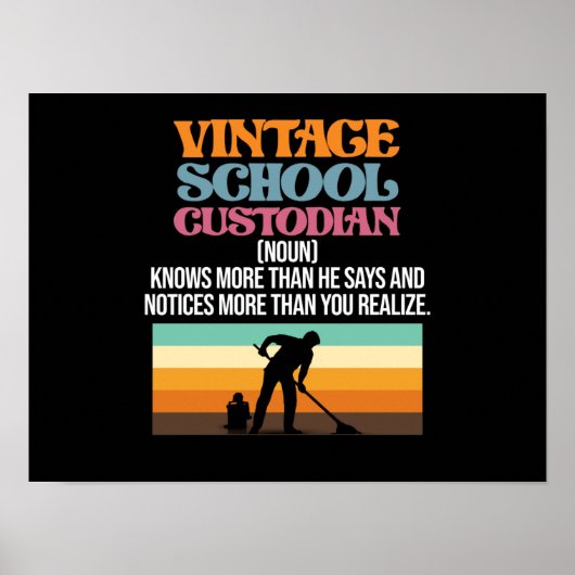 schoolbewaarder-loopbaanondersteuning Janitor Poster (Voorkant)