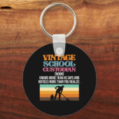  schoolbewaarder-loopbaanondersteuning Janitor Sleutelhanger (Voorkant)