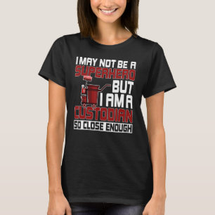 Schoolbewaarder, schoonmaakmiddel t-shirt