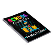 Schoolbewaarder schoonmaken Janitor Caretaker Notitieboek (Rechterzijde)