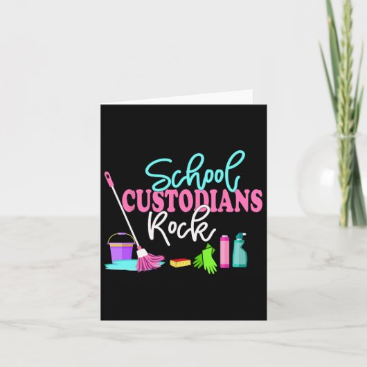 Schoolbewaarders gaan terug naar school - Janitor  Kaart (Voorkant)