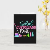 Schoolbewaarders gaan terug naar school - Janitor  Kaart (Gele Bloem)