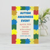 Schoolbewustzijnsevenement voor autisme kaart (Staand voorkant)