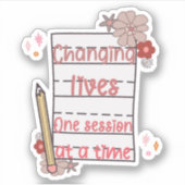 Schoolbezinkingstherapistisch potlood sticker (Voorkant)