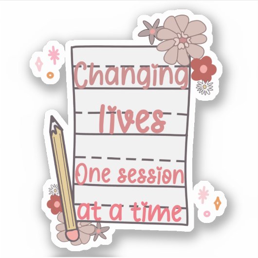 Schoolbezinkingstherapistisch potlood sticker (Voorkant)