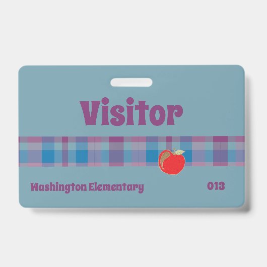 Schoolbezoeker blauwe badge (Voorzijde)