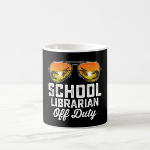 Schoolbibliothecaris Buiten Dienst Laatste Dag Van Koffiemok