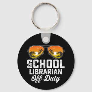 Schoolbibliothecaris Buiten Dienst Laatste Dag Van Sleutelhanger