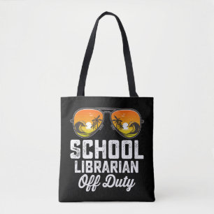 Schoolbibliothecaris buiten dienst laatste schoold tote bag