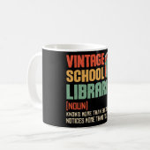 Schoolbibliothecaris Uitspraak Grappig Koffiemok (Voorkant links)