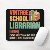 Schoolbibliothecaris Uitspraak Grappig Muismat (Met muis)