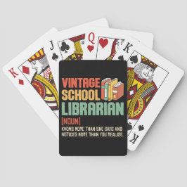 Schoolbibliothecaris Uitspraak Grappig Pokerkaarten